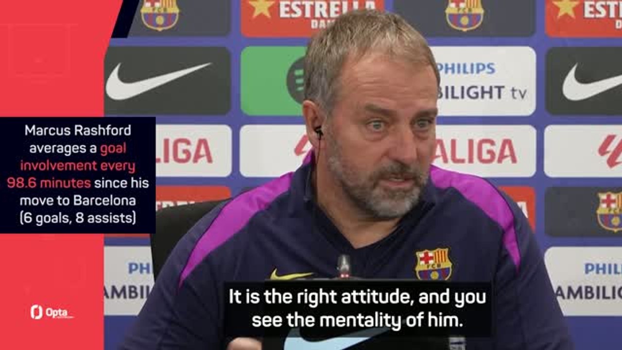 Flick hails Rashford's 'perfect mentality' for Barcelona