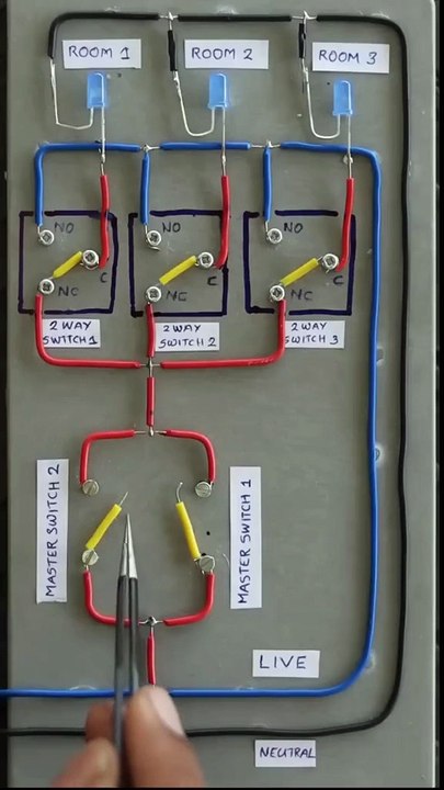 Master switch wiring with two way switch