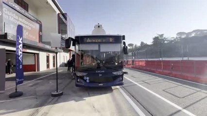 Imola, il video dell'autobus senza autista di Tper testato all'autodromo