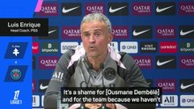 It is my responsibility to manage Dembélé's injury - Enrique