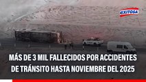 Más de 3 mil fallecidos por accidentes de tránsito se registra hasta noviembre del 2025, según especialista