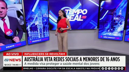 Austrália veta redes sociais para menores de 16 anos para proteger jovens | TEMPO REAL