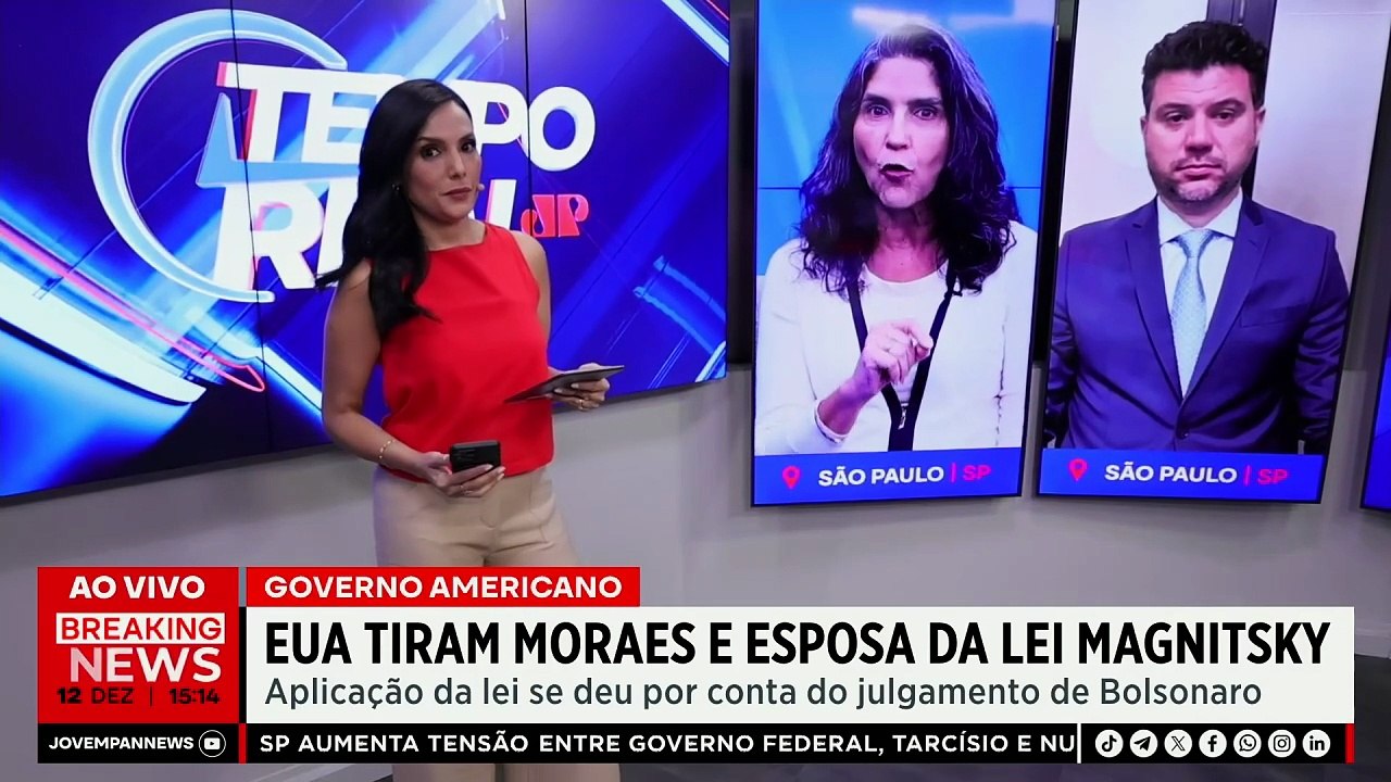 Eduardo Bolsonaro critica fim da Lei Magnitsky contra Alexandre de Moraes| TEMPO REAL