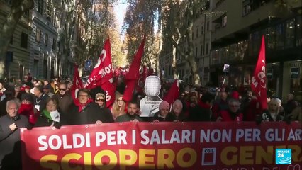 Italia: manifestaciones contra el proyecto de presupuesto para 2026 de Giorgia Meloni