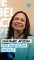 Corina Machado apuesta por una transición pacífica en Venezuela cuando Maduro deje el poder