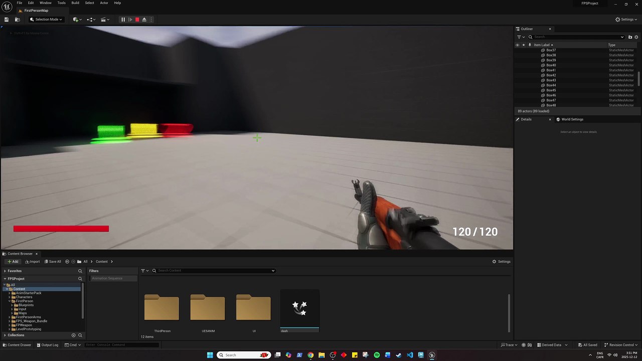 Dash ability Unreal Engine FPS