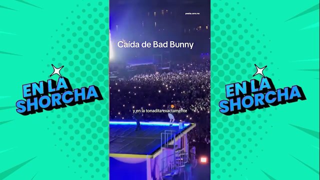 “¡Barrió el piso con la… cadera!” Bad Bunny sufre caída en ‘La Casita’ durante su show en CDMX