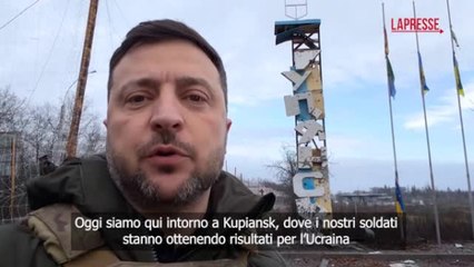 Zelensky a Kupiansk in un videomessaggio ai soldati: «Ottenere risultati al fronte ci aiuta sul fronte diplomatico»
