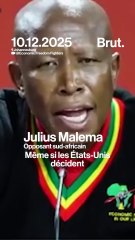 🇿🇦 "Si les États-Unis décident de m’interdire l’entrée sur leur territoire, je me rendrai au Botswana ou au Nigeria."