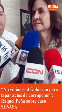 “No vinimos al Gobierno para tapar actos de corrupción”: Raquel Peña califica como inadmisible desfalco al SENASA
