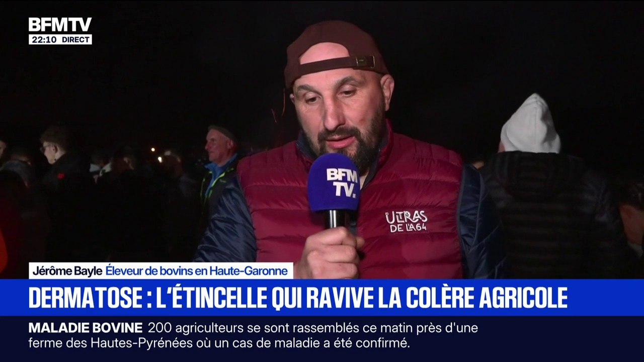 Dermatose bovine: "Chez nous en Haute-Garonne, 34 animaux vont être euthanasiés demain", déclare Jérôme Bayle, éleveur de bovins