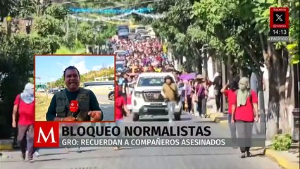 Normalistas bloquean la Autopista del Sol en memoria de dos compañeros asesinados