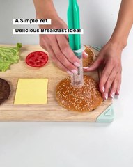 Mini eggs and burger bites breakfast🍔🍳