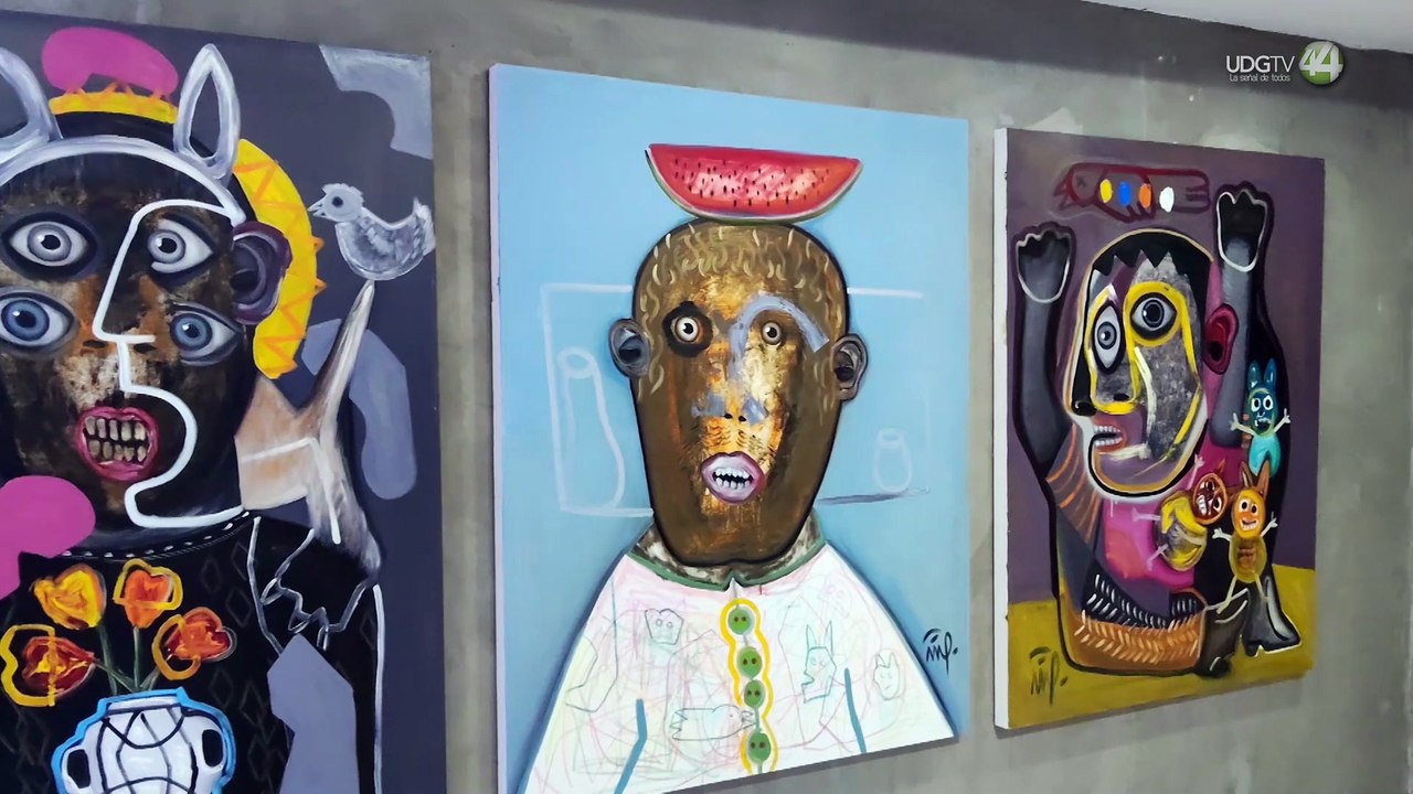 Diversas formas de pensar, miradas y rostros en la exposición artística de Simón Cruz en Guadalajara