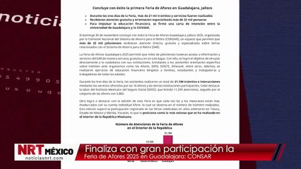 Finaliza con gran participación la Feria de Afores 2025 en Guadalajara: CONSAR