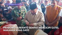 Momen Prabowo Cicip Gutel di Posko Pengungsian Takengon Aceh Tengah