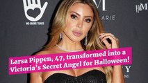 Larsa Pippen Sizzles In Black Bedazzled Lingerie & Wings As A Victoria’s Secret Angel