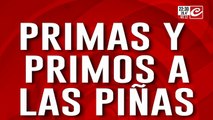 Primas y primos a las piñas