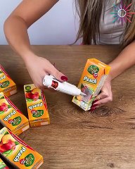 Juice box makeover into desk organizer✏️🧃