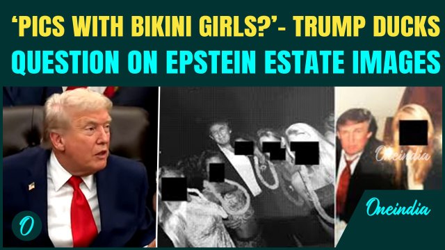 Trump With UNDERAGE Girls at Epstein Estate? Trump DODGES Question on Newly Released Epstein Photos