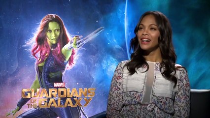Les Gardiens de la Galaxie - Interview Zoe Saldana VO