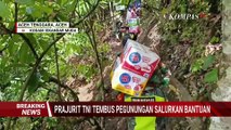 Tembus Pegunungan Terjal! Prajurit Kodim Aceh Tenggara Jalan Kaki Antar Logistik Korban Banjir