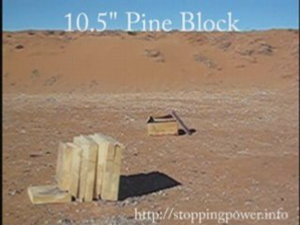 Ruger Mini-14 .223 vs 10.5" wood block