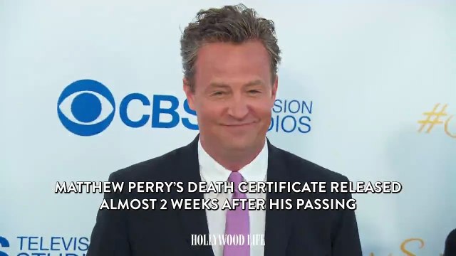 Matthew Perry’s Death Certificate Released Almost 2 Weeks After His Passing
