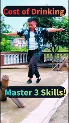 Crazy Couple Challenge! Hubby Unlocks 3 Skills for a Drink😂