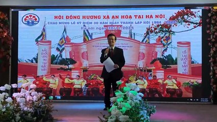 TS Phạm Từ CT Hội ĐH VB tại HN phát biểu tại buổi họp mặt của Hội đồng hương xã An Hòa 30_11_2024