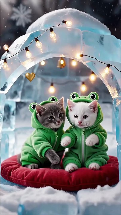 Sweet Winter Cat View 🍬🎄 #cat