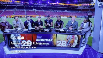 Falcons star Bijan Robinson makes shocking homophobic slur on live TV after dominating win over Bucs