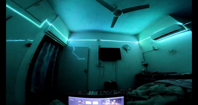 Disco light room decoration in 4k Ultra Hd Hyper View