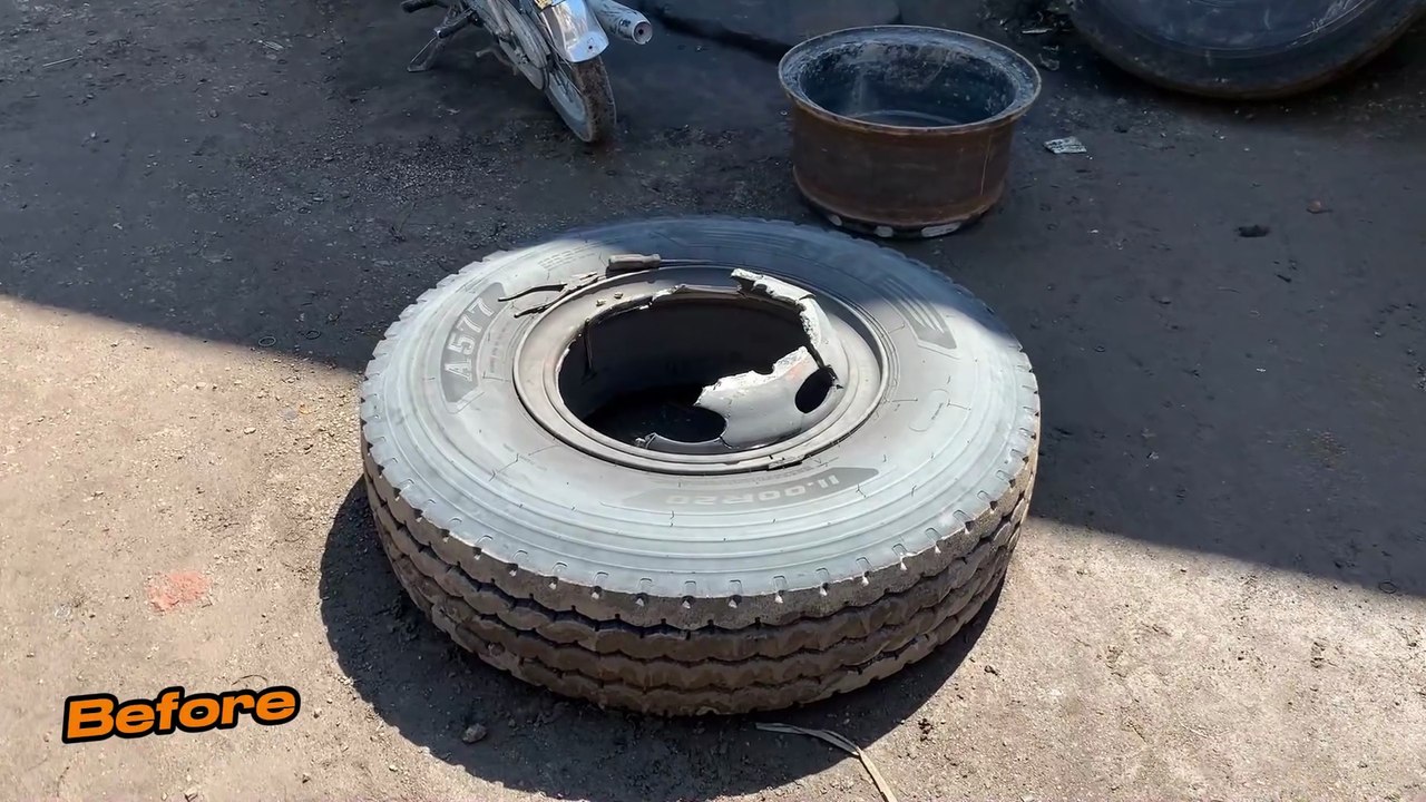 Can We Even Fix This? Extreme Truck Wheel Repair | Stick Welding a Broken Heavy-Duty Rim