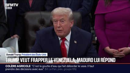 "Ce sont des attaques contre des personnes horribles qui tuent notre peuple": Donald Trump annonce des frappes directes sur le Venezuela