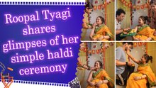 Roopal Tyagi wore saree from Coimbatore’s Linga Bhairavi temple for the haldi ceremony