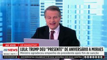 Lula diz que Trump deu “presente” de aniversário a Moraes