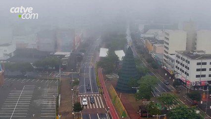 Sol entre nuvens e possibilidade de pancadas de chuva em Cascavel hoje (13)