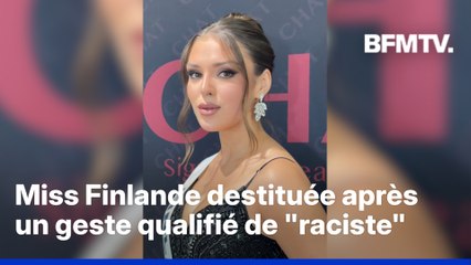 "Offensant et préjudiciable"Miss Finlande a été destituée après un geste qualifié de raciste