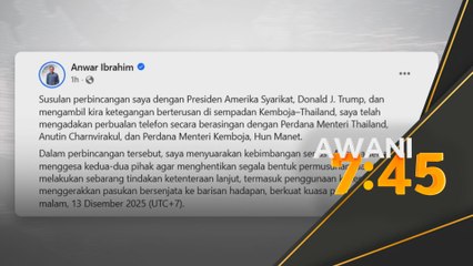 AOT pantau situasi di lapangan sempadan Thailand-Kemboja – PM