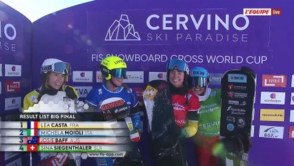Coupe du monde à Cervinia : le résumé du snowboardcross et des victoires de Casta et Chollet - Snowboard