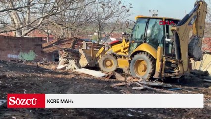 Kore Mahallesi'nde 70 metruk bina yıkıldı