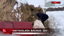 Kars'ta besicilerin zorlu kış mesaisi başladı