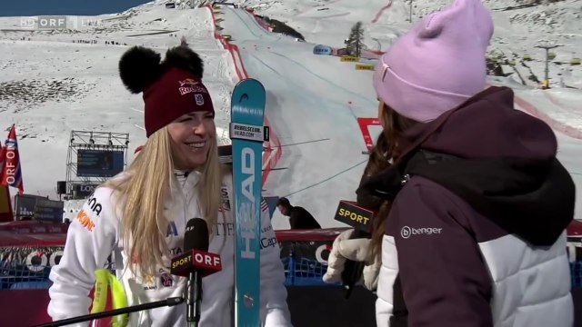 Lindsey Vonn - St.Moritz Downhill 2 Interview