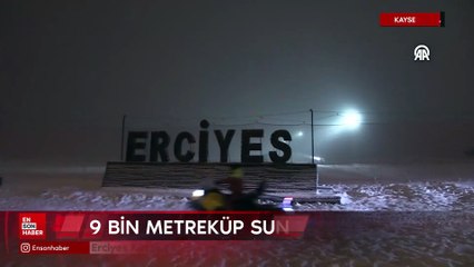 Kayseri'de Erciyes Kayak Merkezi, suni karlama ile yeni sezona hazırlanıyor
