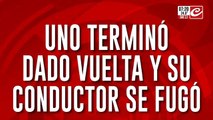 Tremendo accidente en Balvanera: chocó, volcó y se dio a la fuga
