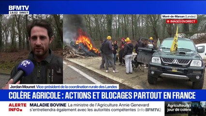 "Ils peuvent commencer à trembler parce que là ça va bouger": la colère de Jordan Mounet, vice-président de la coordination rurale des Landes