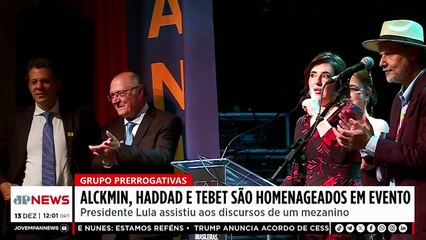 Alckmin, Haddad e Tebet são homenageados em evento