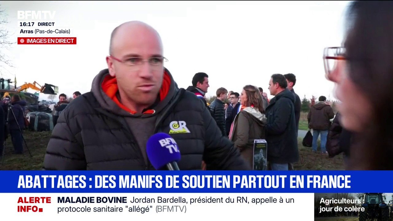 Crise agricole: "Nos politiques ont du souci à se faire", assure un agriculteur du Pas-de-Calais