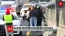 Muere motociclista tras accidente en la México-Pachuca, en el Edomex